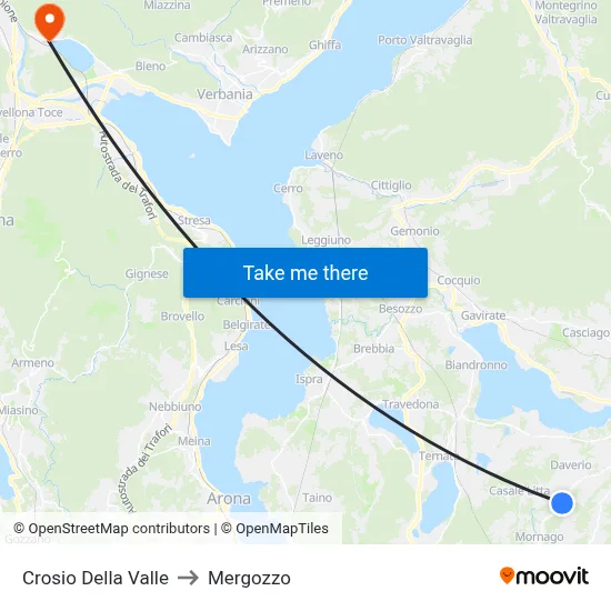 Crosio Della Valle to Mergozzo map