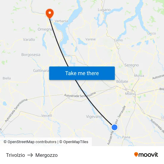 Trivolzio to Mergozzo map