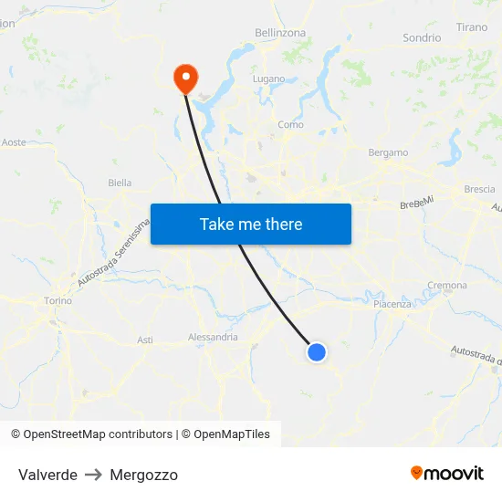 Valverde to Mergozzo map