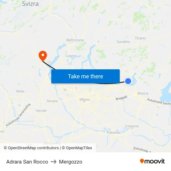 Adrara San Rocco to Mergozzo map