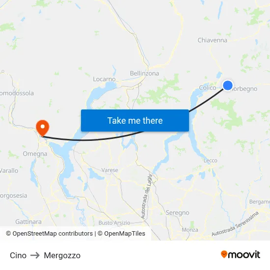 Cino to Mergozzo map