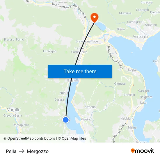Pella to Mergozzo map