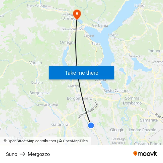 Suno to Mergozzo map