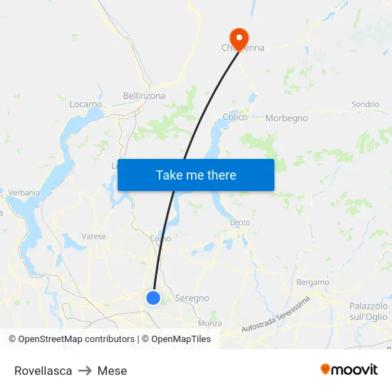Rovellasca to Mese map