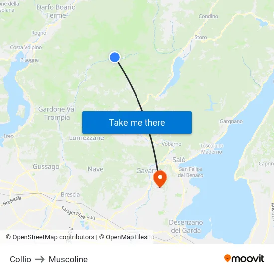 Collio to Muscoline map