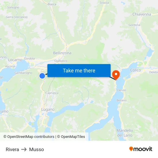 Rivera to Musso map