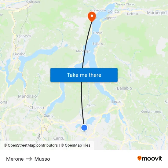 Merone to Musso map