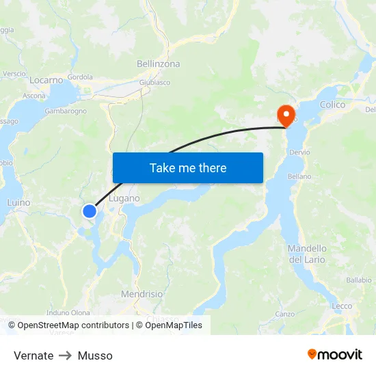 Vernate to Musso map