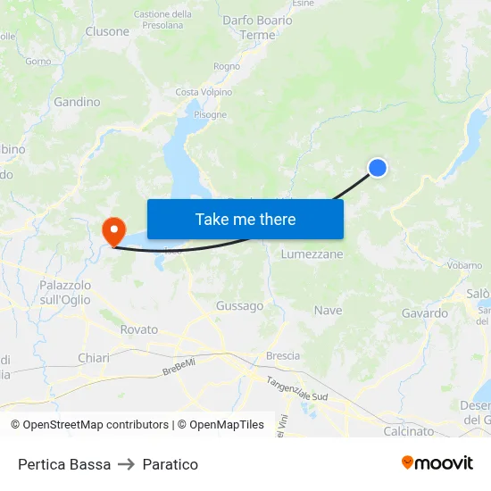 Pertica Bassa to Paratico map