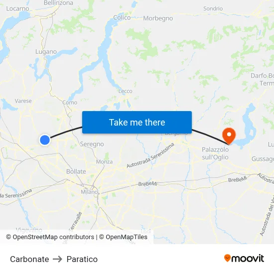 Carbonate to Paratico map