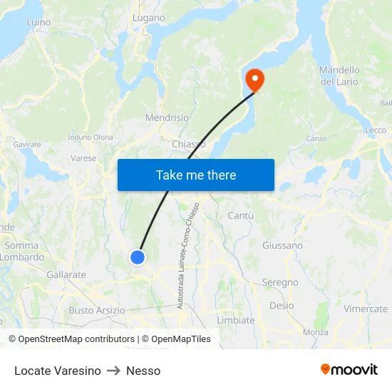 Locate Varesino to Nesso map