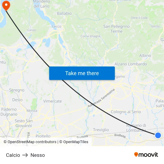 Calcio to Nesso map