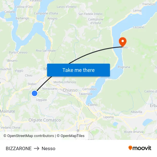 BIZZARONE to Nesso map