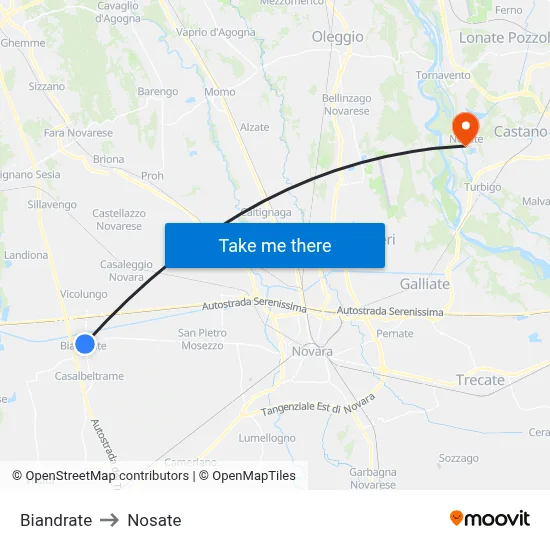 Biandrate to Nosate map