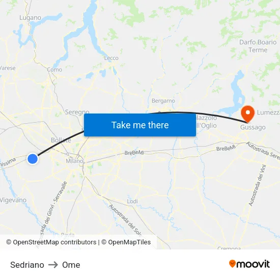 Sedriano to OME map