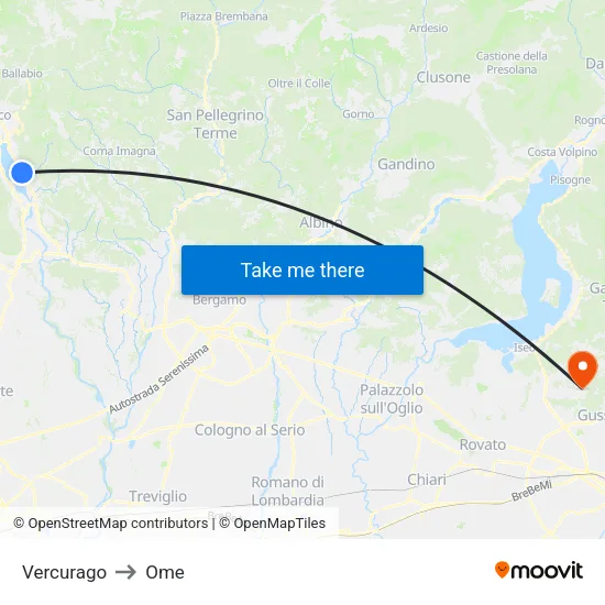 Vercurago to OME map