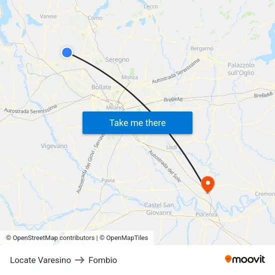 Locate Varesino to Fombio map