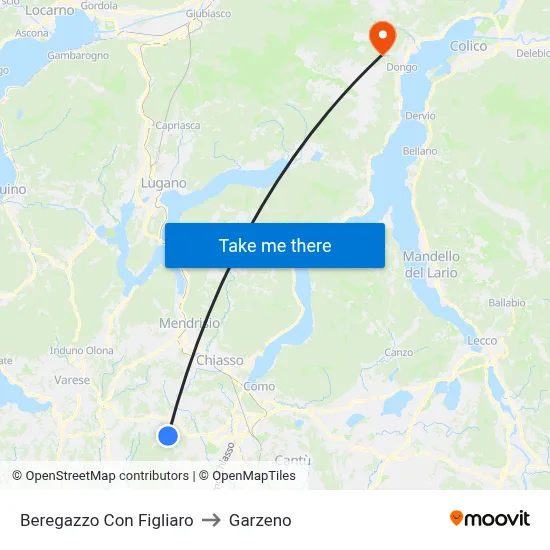 Beregazzo Con Figliaro to Garzeno map