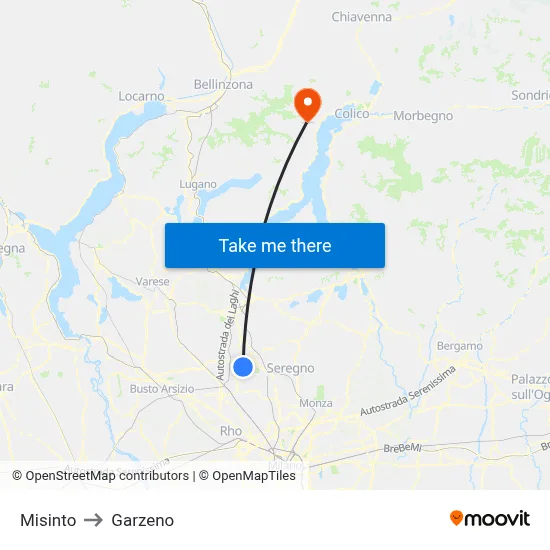 Misinto to Garzeno map