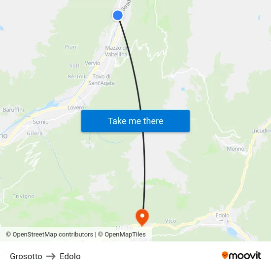 Grosotto to Edolo map