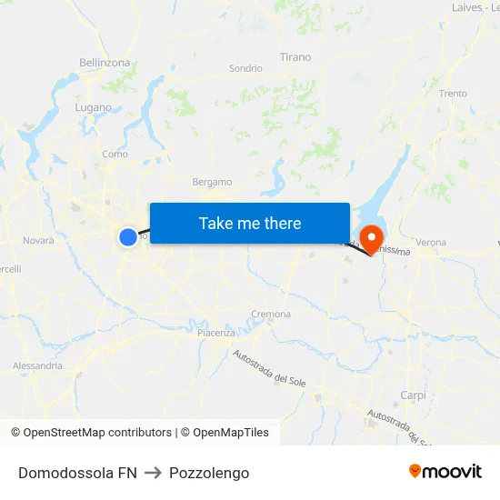 Domodossola FN to Pozzolengo map