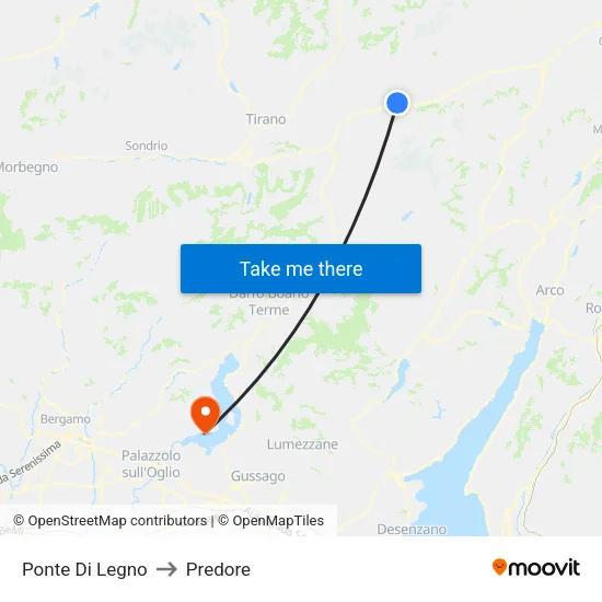 Wooden Bridge to Predore map