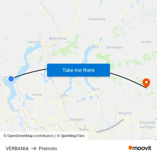 VERBANIA to Premolo map