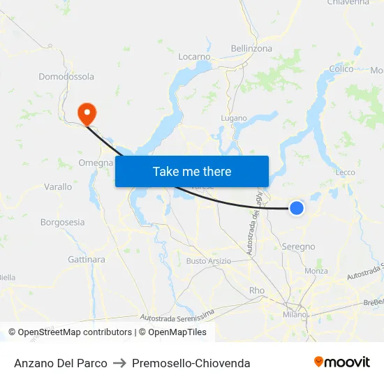 Anzano Del Parco to Premosello-Chiovenda map