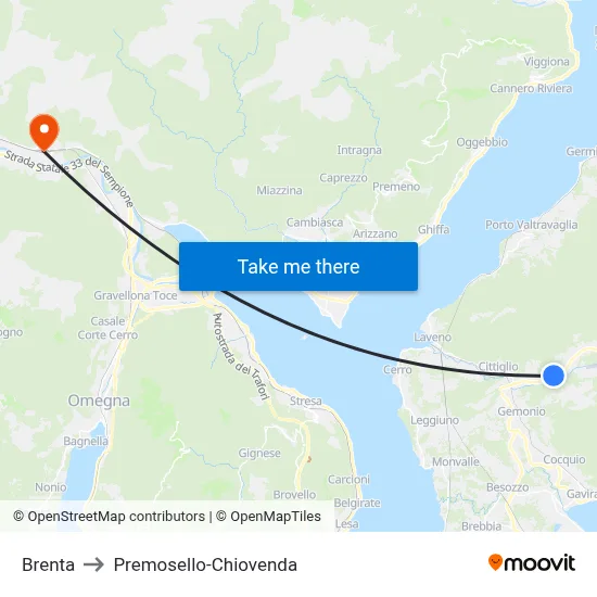 Brenta to Premosello-Chiovenda map