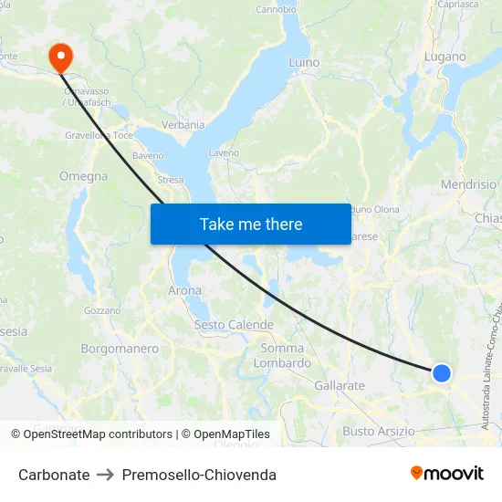 Carbonate to Premosello-Chiovenda map