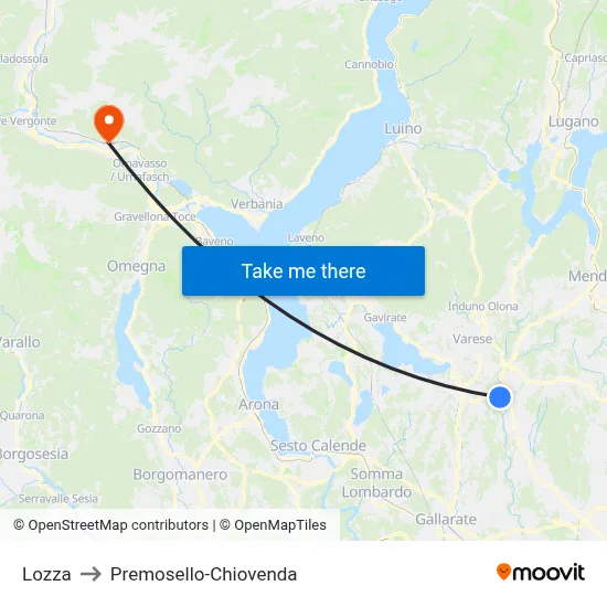 Lozza to Premosello-Chiovenda map