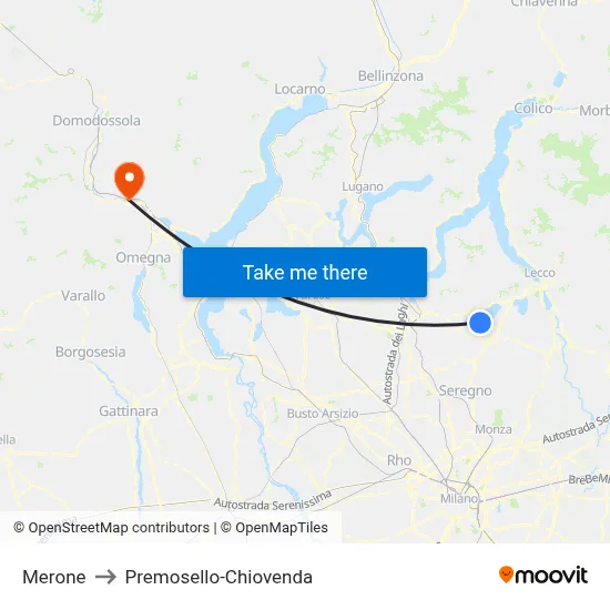 Merone to Premosello-Chiovenda map
