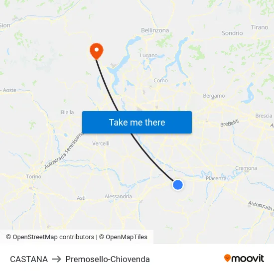 Castana to Premosello-Chiovenda map