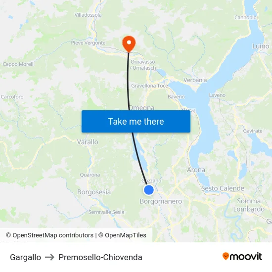 Gargallo to Premosello-Chiovenda map