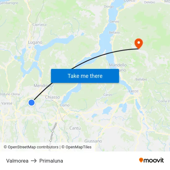 Valmorea to Primaluna map