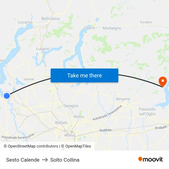 Sesto Calende to Solto Collina map