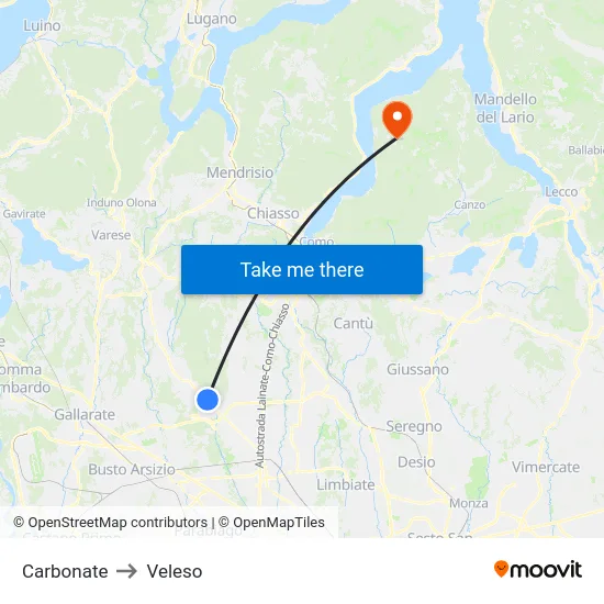 Carbonate to Veleso map