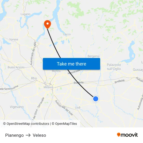 Pianengo to Veleso map