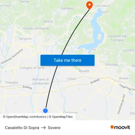 Casaletto Di Sopra to Sovere map