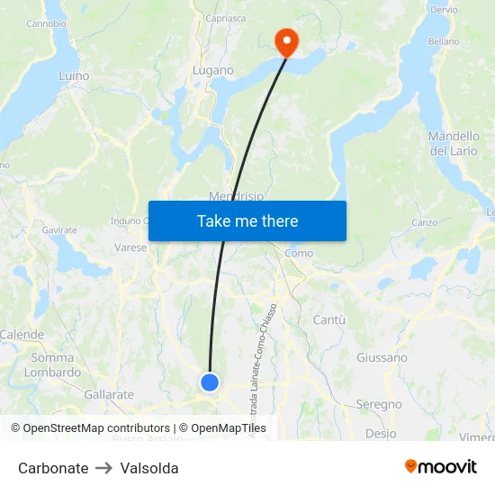 Carbonate to Valsolda map