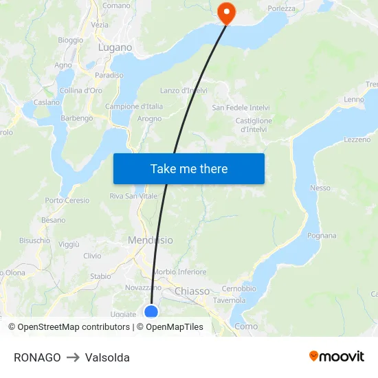 RONAGO to Valsolda map