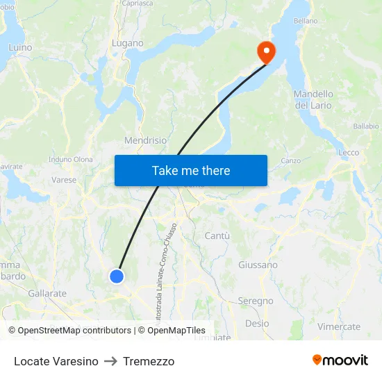 Locate Varesino to Tremezzo map