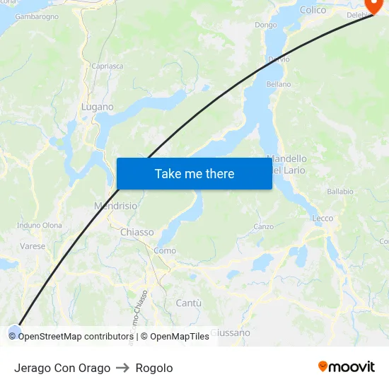 Jerago con Orago to Rogolo map