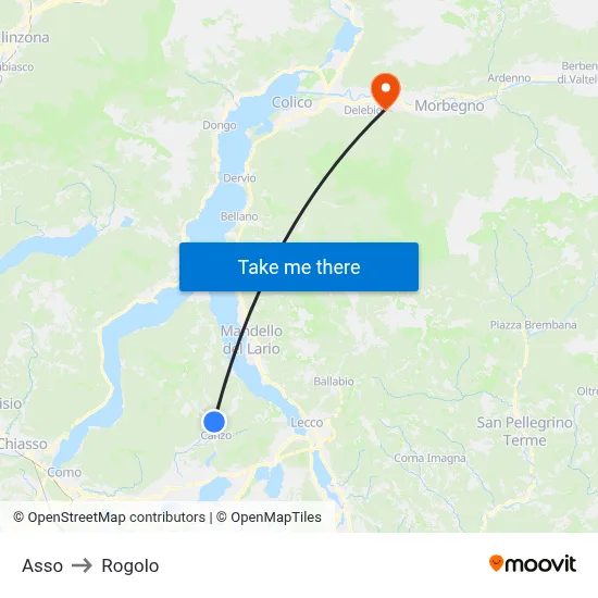 Asso to Rogolo map