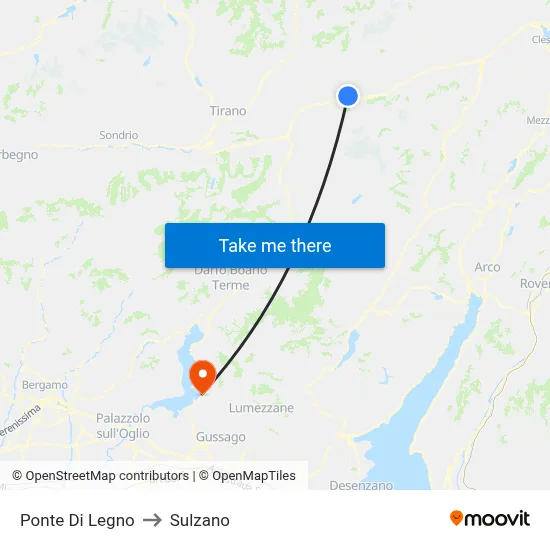 Wooden Bridge to Sulzano map