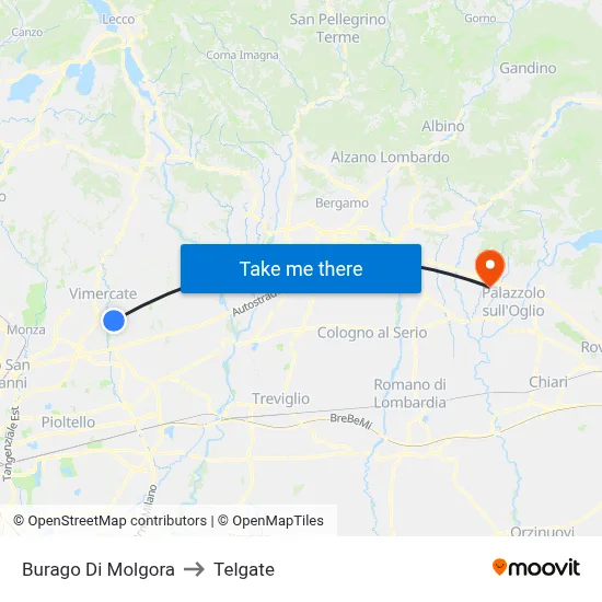 Burago Di Molgora to Telgate map