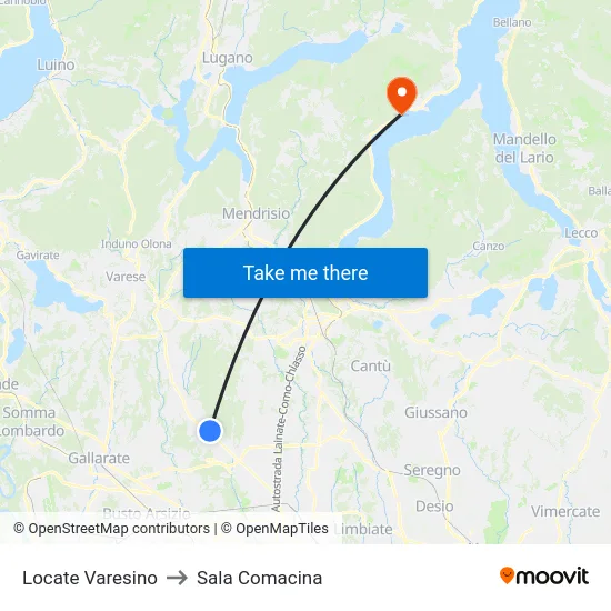 Locate Varesino to Sala Comacina map