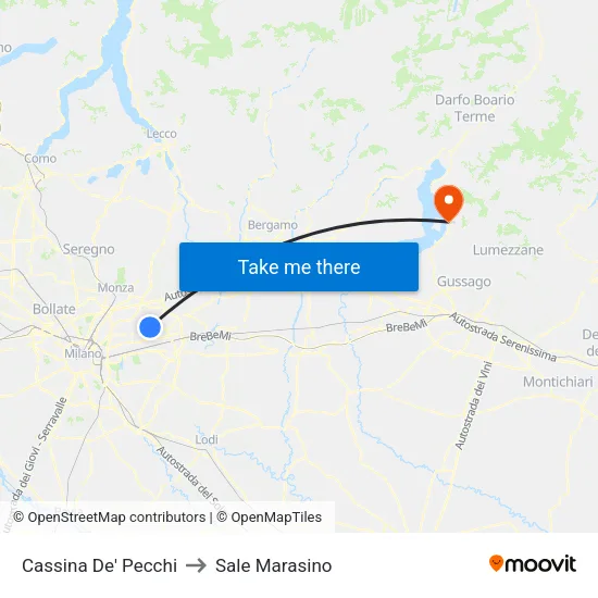 Cassina De' Pecchi to Sale Marasino map