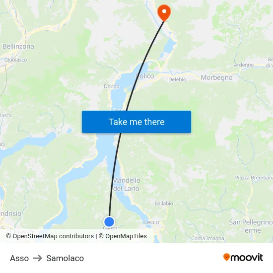 Asso to Samolaco map