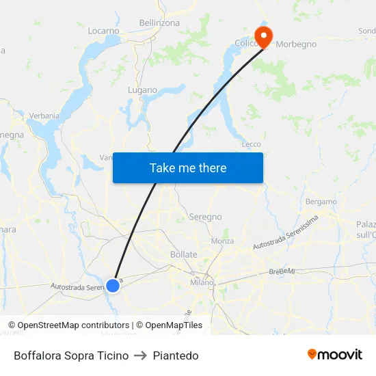 Boffalora Sopra Ticino to Piantedo map